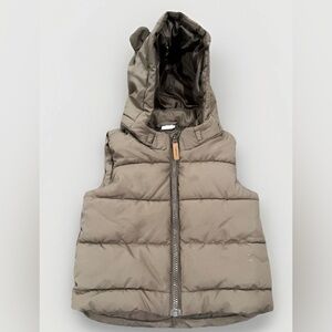 Kids Puffer Vest - Tan size T2